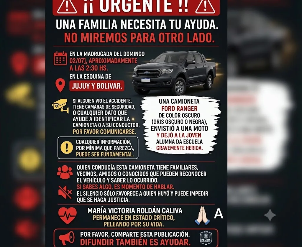 Conductor que atropelló y huyó en Jujuy y Bolívar queda detenido