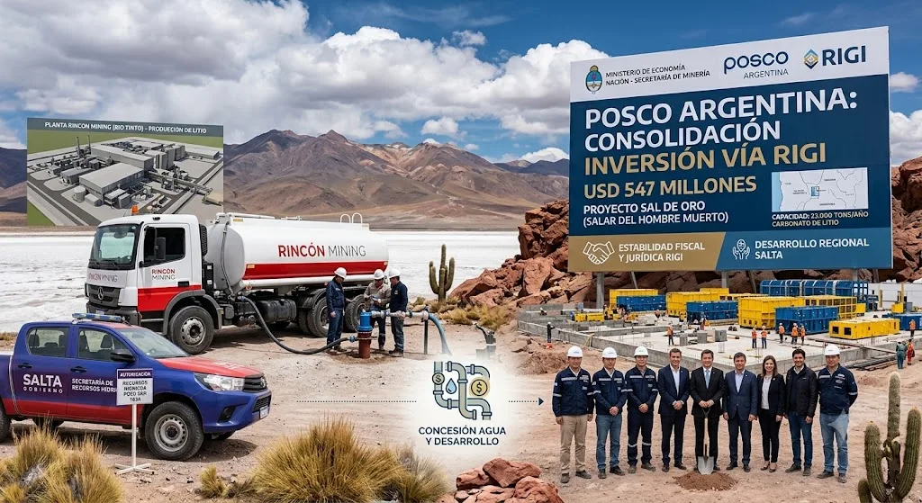 Salta autoriza agua a Rincon Mining y POSCO acelera inversión por USD 547 millones