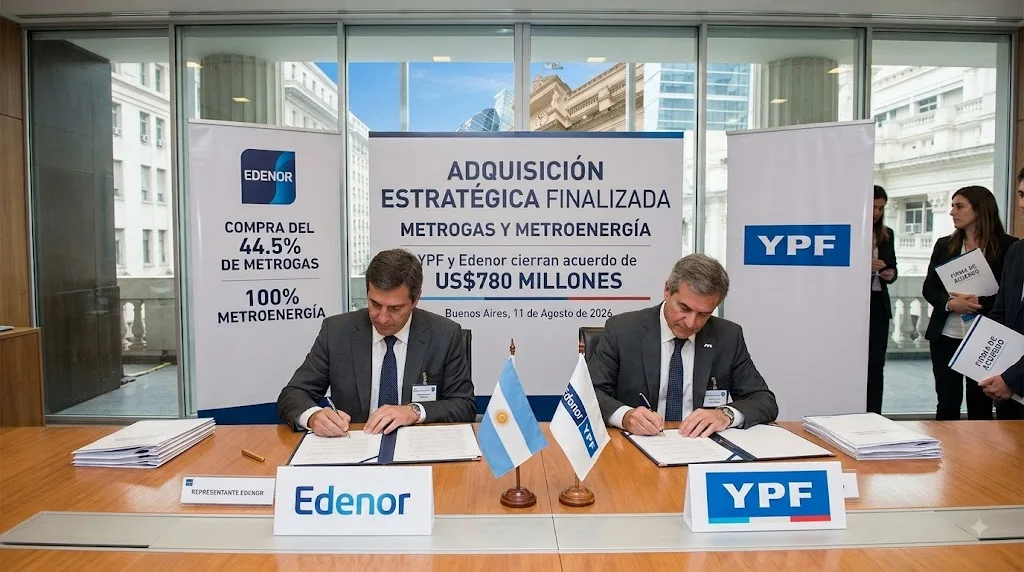 Las acciones de Metrogas subieron fuerte tras la venta de YPF a Edenor