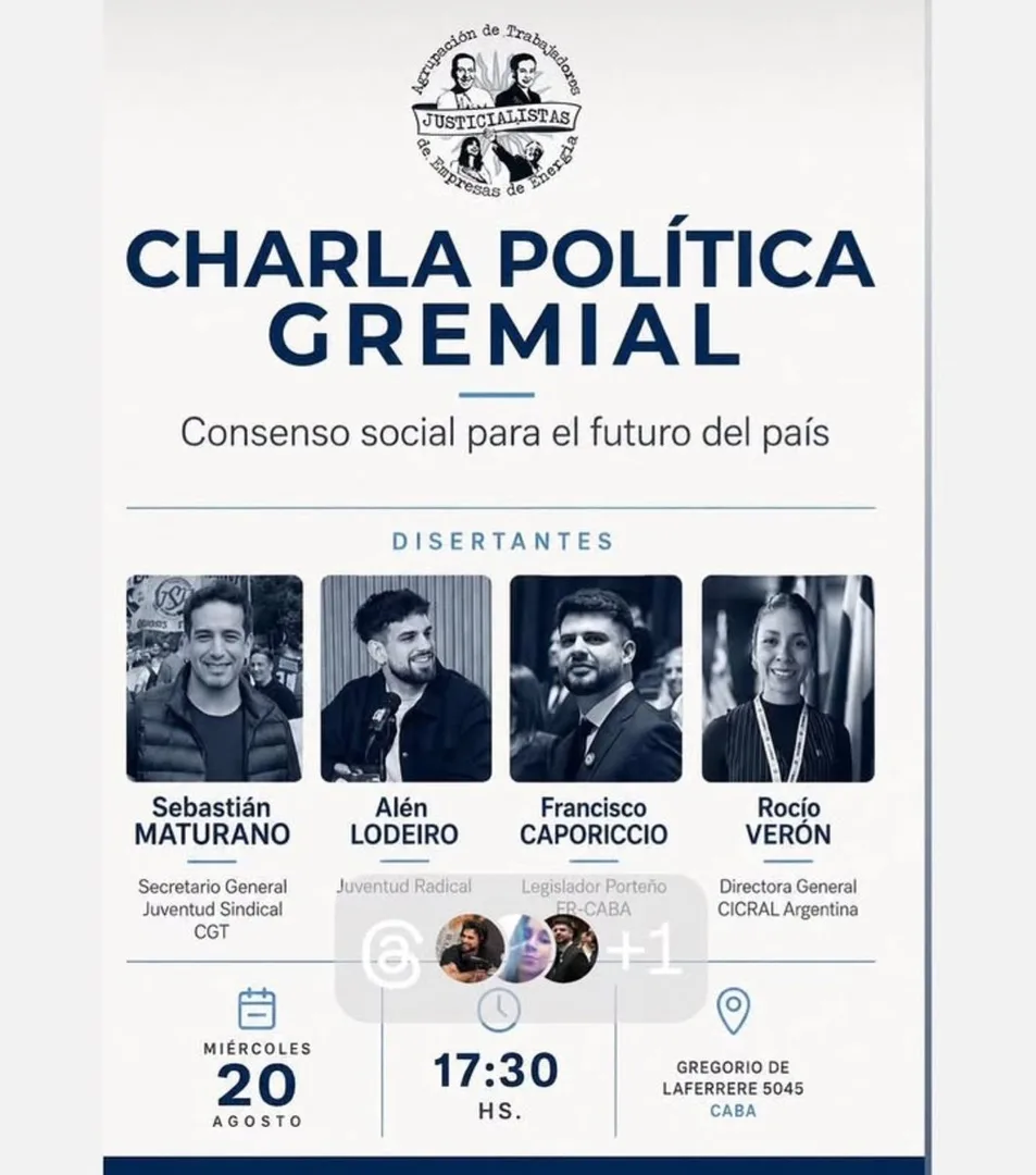Buscan consenso social para el desarrollo energético en una charla gremial