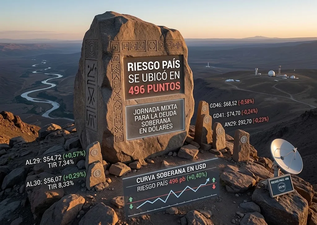 El Riesgo País cerró en 496 puntos con leve suba diaria