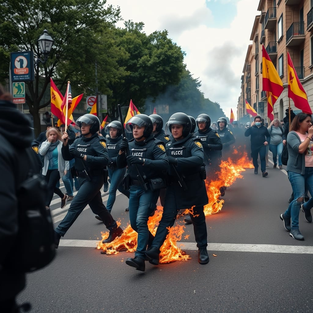 La policía de Cataluña frenó una protesta de la izquierda independentista contra Aliança Catalana